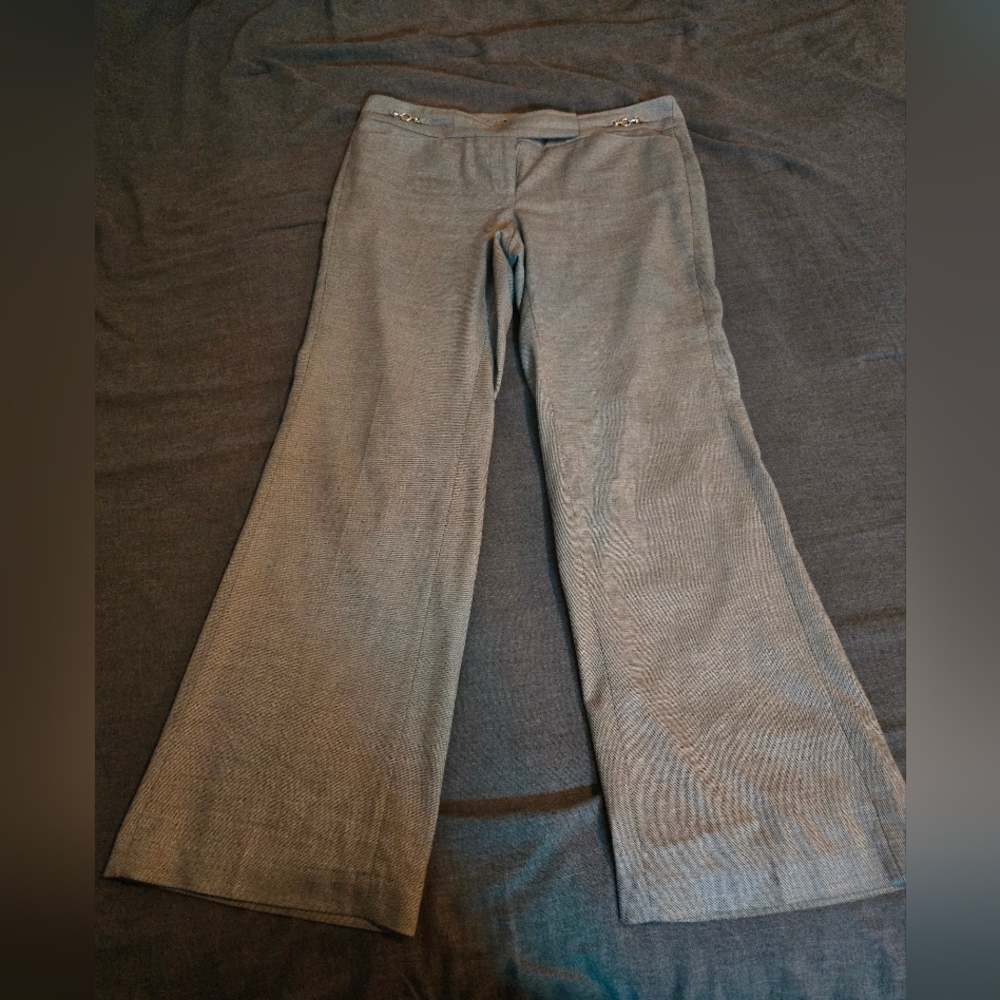 White House Black Market Gray Modern Boot Dress Pants Size 6R